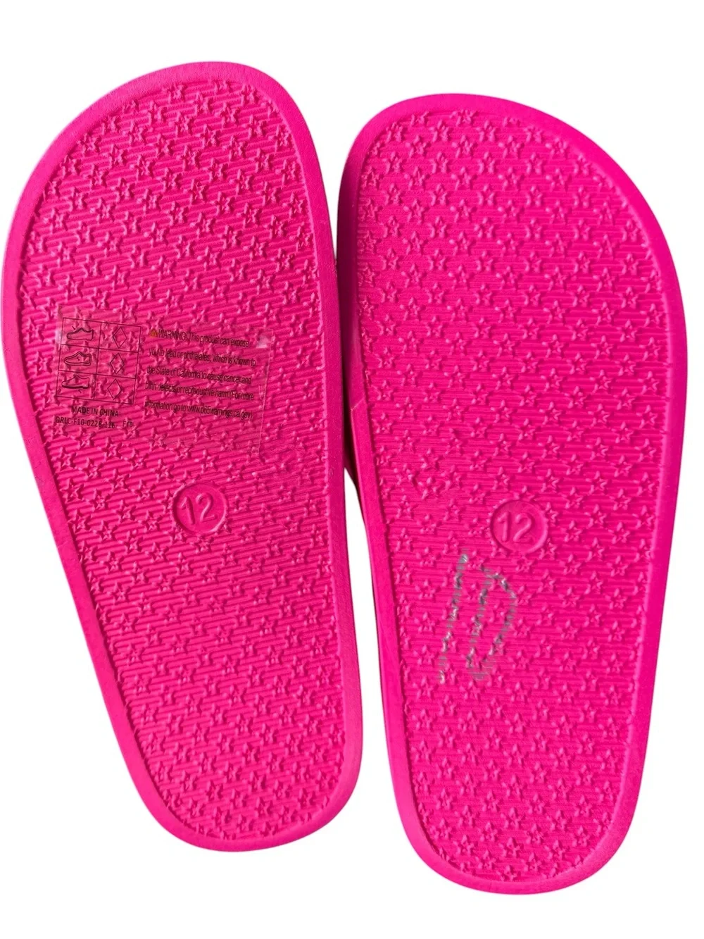 True Religion Bright Pink Girls' Slide Sandals size 11